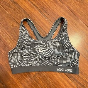 Grey Nike sports bra